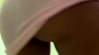 ebony babe teases with strip then plays juicy virgin pussy till screaming cream