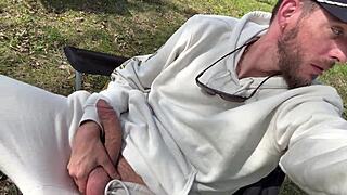 Why eat fresh cum off her pussy outside in early morning with hot BTS reveal?