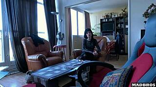 A French goth girl endures rough doggystyle anal from big black cock all day long