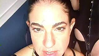 Cum Slut Begs For Jizz While Taking Spit In Her Shaved Milf Pussy