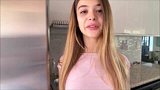 whoops i accidentally fucked my tiny 18+ blonde roommate molly little with perfect feet and petite body in dorm