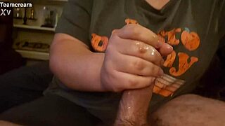 wet quickie handjob for neighbor's thick black cock mmm