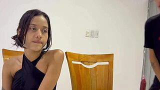 Skinny Colombian Stepsis Fucked Hard After Summer Camp Welcome!