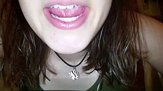 she spits all over him in this fetish clip
