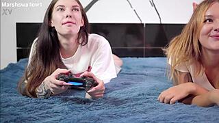 Ever wonder why she skips games for wet pussy licking and tight fingering fun?