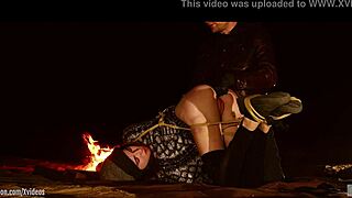 brooke johnson tied in desert for first time anal stretching fingers paddling and ass to mouth