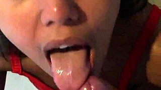 brazilian wife mams cock in kitchen then begs sensual cowgirl ride