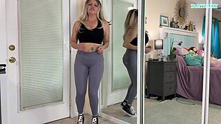 i tried on these sexy gym clothes in my workout haul tabithaxxx