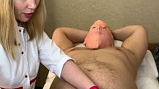 donald t gets intimate close-up waxing on juicy milf pussy