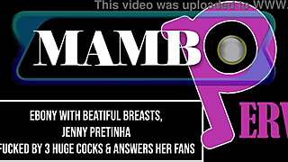 Jenny Pretinha DAP Anal Fucked by Three Huge Cocks