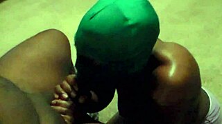 my ebony bbw gives messy quickie handjob tittyfuck with monster bbc ending in facial swallow