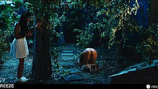 imagine coco bae frozen as horny brunette fingers and licks her wet pussy till squirting lesbian scissoring