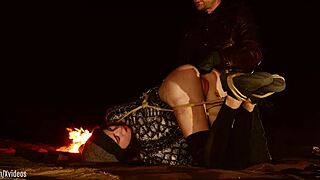brooke johnson tied in desert for first time anal stretching fingers paddling and ass to mouth