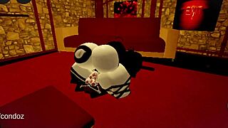 i fuck hot futanari girl hard in roblox till she cums from anal pounding