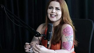 Hey ruiva safada flashes her huge natural tits after admitting she's always been an exhibitionist ready for menage and carnival samba in wild spot.