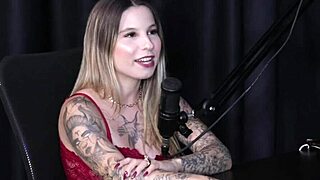 Hey ruiva safada flashes her huge natural tits after admitting she's always been an exhibitionist ready for menage and carnival samba in wild spot.