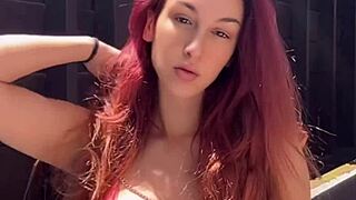 wow italian milf artemisia love smokes hot with big tits solo outdoors