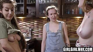 samantha reigns spencer bradley caught workplace lesbian sex