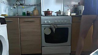 you watching this cute teen ass gape in kitchen?