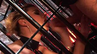 Dungeon sluts get fucked hard in group cage play!