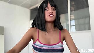 digna morales chats dirty then rides cock doggystyle swallowing cum passionately