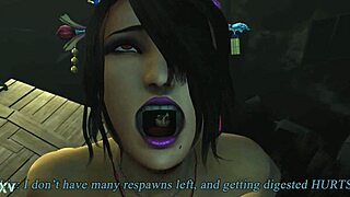 giantess lulu devours tiny liz bobby mackolatoo whole in hungry vore bliss