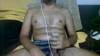 jerk that huge brazilian cock to my heavy dirty talk masturbation instructions in bedroom!