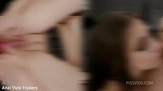 Dalila Dark takes BBC DAP gapes buttrose pee drink squirt cum in mouth