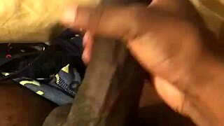 early morning monster black cock throbs hard, ready for intense play