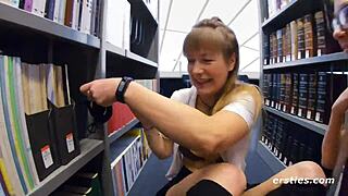 german bookworms lick pussy outdoors till lesbian orgasm in public park!