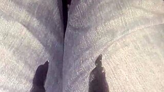 she wets her jeans in a desperate urgent release.