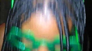 intense sloppy deepthroat from skinny ebony teen on monster bbc for st patrick's day