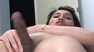 Sian Strokes Ladyboy Cock To Nice Cumshot