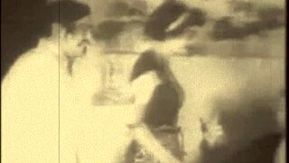 vintage grannies get horny in retro group scene with hairy pussies