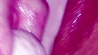 Stepmom shows off her super wet pussy with red lipstick