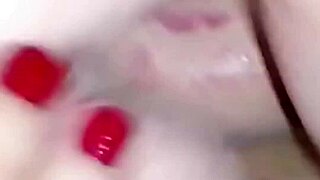 Stepmom shows off her super wet pussy with red lipstick