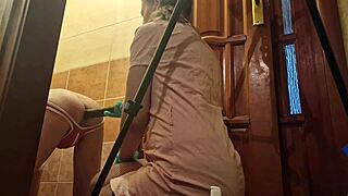 anastasia mistress fucks sasha earth strapon anal deep in toilet slave submission amateur domination!!
