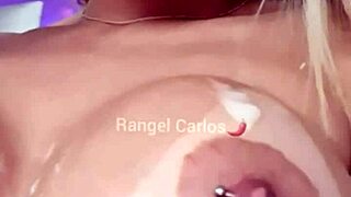 Lick All His Cum Off My Big Tits?