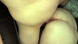 Amateur BBW Couple Fucks Hard with Cumshot on Big Ass After Doggystyle Riding