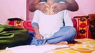 indian teen big boobs girl rides neighbor uncle with telugu dirty talk