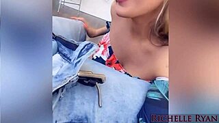 slutty cougar seduces hot guy from store