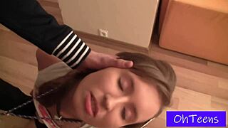 Young College Slave Feels Deep Emotions Under Office Domination
