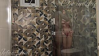 Cleo cadillac gets fucked in shower