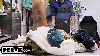 Stepmom caught shoplifting gets pussy pounded as punishment