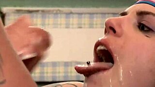 Sporty Chick Titty Fucked Hard In Double Cock Threesome