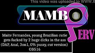 maite fernandes brazilian cutie takes two huge cocks dap anal assfucking atm 3on1 heels dirty talk