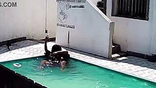 Caught Neighbor Fucking Black Guy By Pool Outside