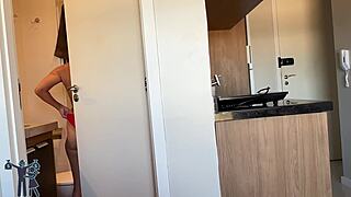 I stripped for my neighbor and we fucked raw