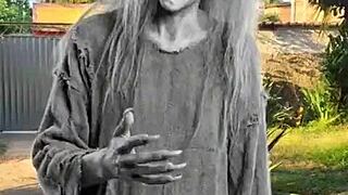 Boiled torrando femboy eats avocado after anal