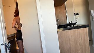 I stripped for my neighbor and we fucked raw